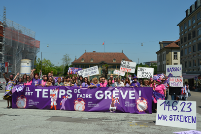 Action de l'alliance pour la grève des femmes à Berne